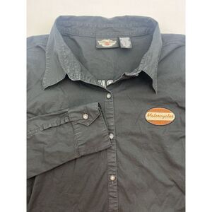 Harley Davidson Women's‎ Button Down Shirt Black Embroidered Long Sleeve 2W